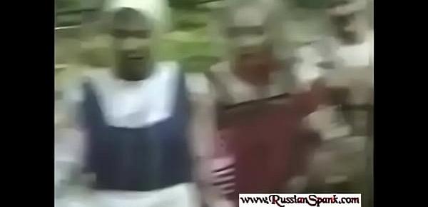 Severe Spanking For Russian Girl in The Forest